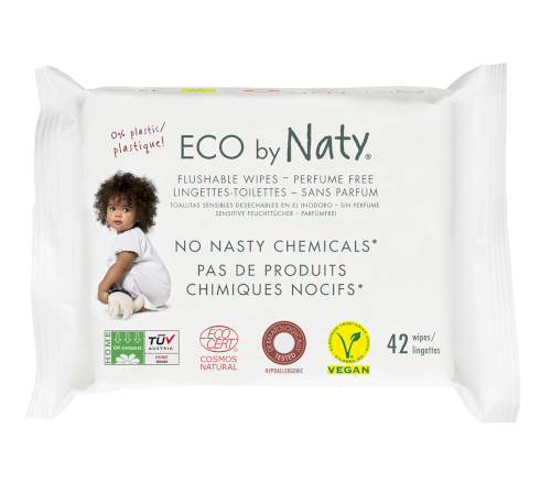 Органические влажные салфетки смывающиеся  Eco by Naty 42 шт